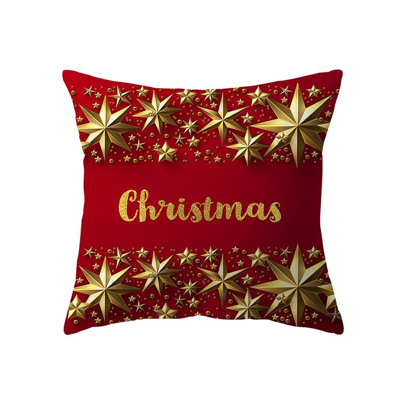 Christmas Tree Christmas Theme Decoration Printing Pattern Cushion Cover Home Living Room Sofa Decoration Pillow Pillow Cover
