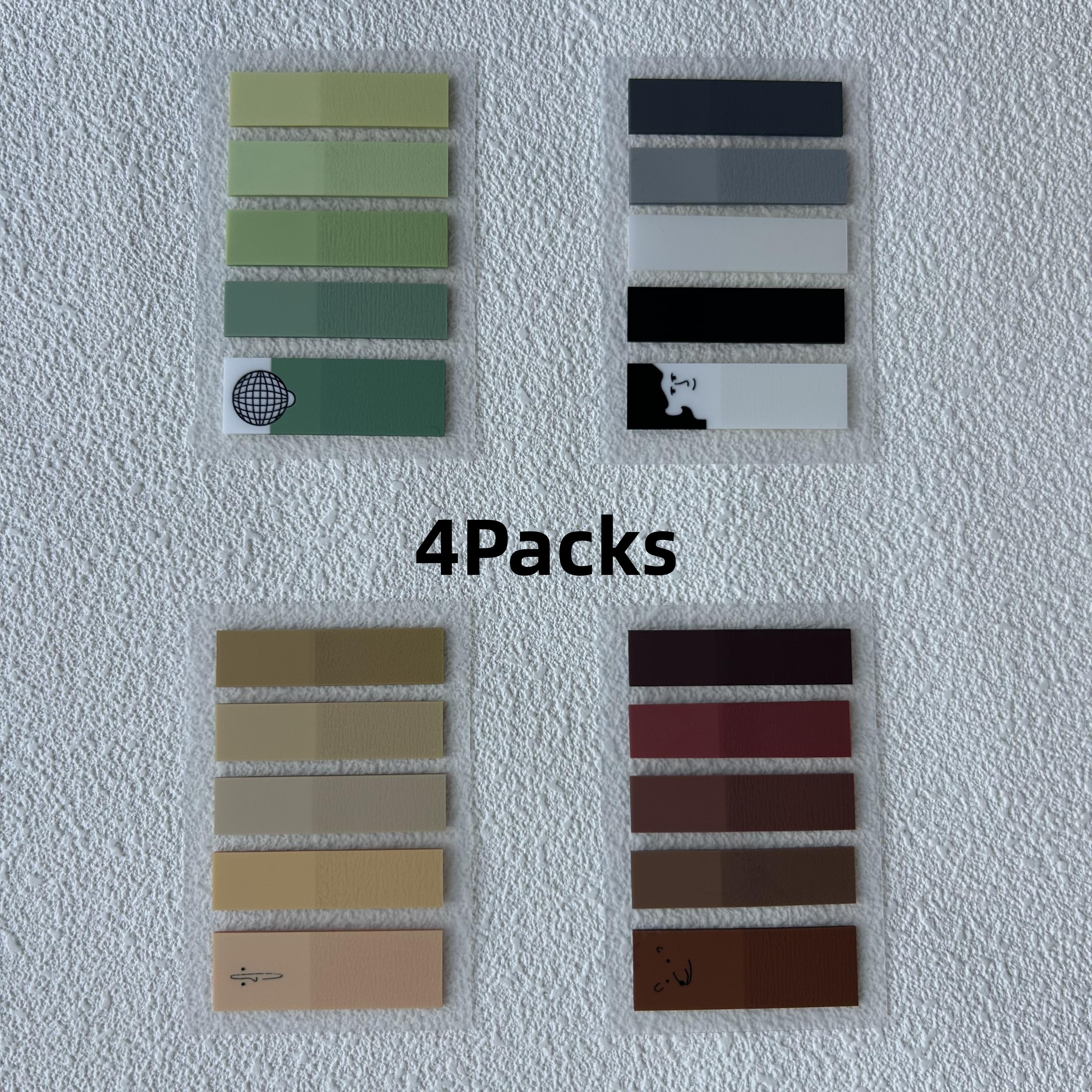 

4Packs Transparent Sticky Notes Self-Adhesive Reading Annotation for Books Notepad Bookmarks Memo Pad Index Tabs