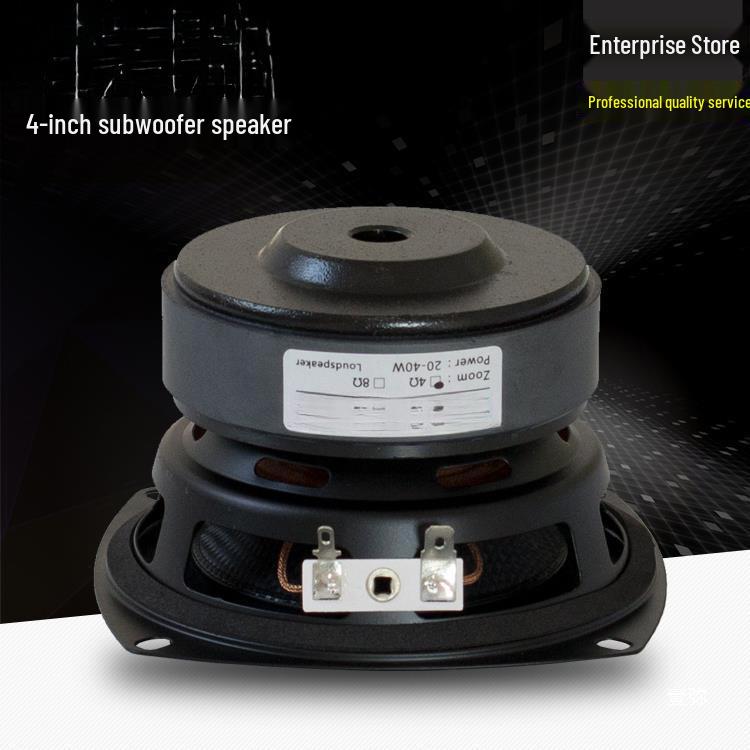 4-Inch Fiberglass Cone Car Audio Subwoofer Speaker with Deep Bass