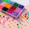 100pcs 4*7mm Acrylic Big Holes Beads Colored Spacer Loose Beads for DIY Necklace Bracelet Phone Charms Jewelry Making Supplies