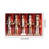 Christmas Wood Nutcracker Soldier Pendants 4pcs/set  Xmas Tree Festival Holiday
