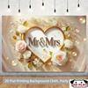 2D Gold Glitter Mr & Mrs Background for Wedding Decoration