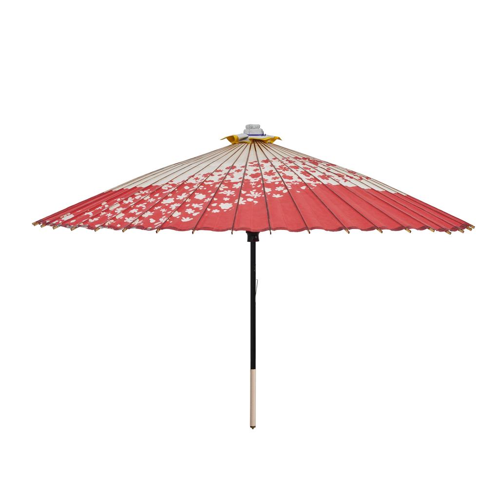 Parasol Rzemiosło Bambusowe Yamamoto Czerwony x (YAMAMOTOTAKIZAYIKUYA) Dwuetapowy wężowy wzrok [Tsuki-nu Sakura-ryu]