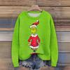 Long Sleeve Pullover Sweaters For Women O Neck Casual Cute Printing Knit Oversized Sweater