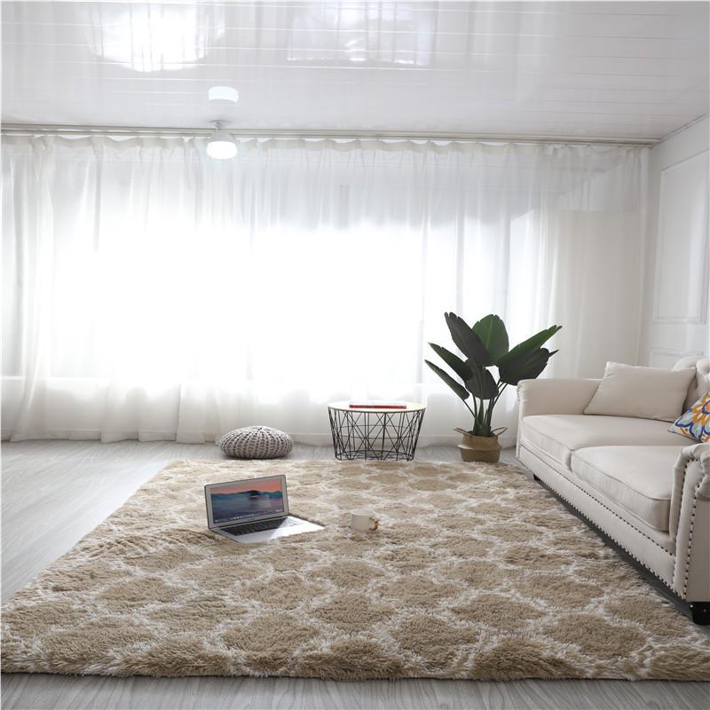 Geometric Plush Carpet Large Area Living Room Decoration Coffee Table Bed Mat Ultra Soft Carpet For Children's Bedroom