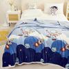 Cartoon Astronaut Blanket Space Rocket Planet Throw Blanket Gift for Girl Boys Super Warm Soft Plush Lightweight Flannel Blanket