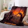 1pc Dinosaur, Adventure Blanket Lightweight Flannel Blanket Throw Blanket For Sofa, Bed, Travel, Camping, Livingroom, Office, Couch