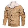 New lapel large size fur integrated men's jacket fleece thickened stand-up collar locomotive jacket