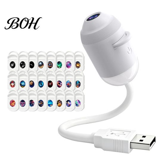 Healing Light Projector USB Lamp, Starry Sky Night with Clear Image And Adjustable Touch Control Brightness, 2-in-1 Star for Home Travel Two-in-one