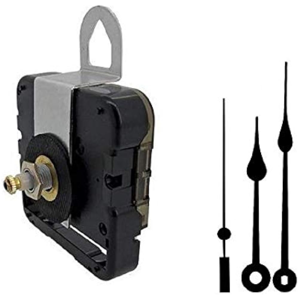 Seiko-SKP Quartz Watch Movement Kit 5" Black Spade Hands for Dials up to 1/4"