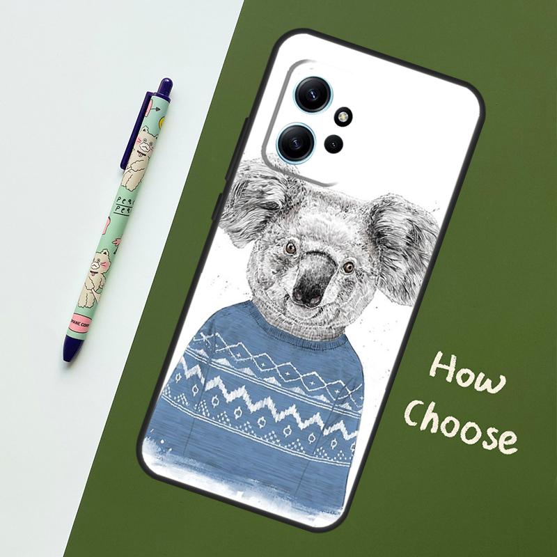 Cute Australia Koala Art Case For Xiaomi Redmi Note 11 12 10 Pro 8 9 Note 12S 11S 9S 10S Redmi 12C 9C 10C 12 Cover
