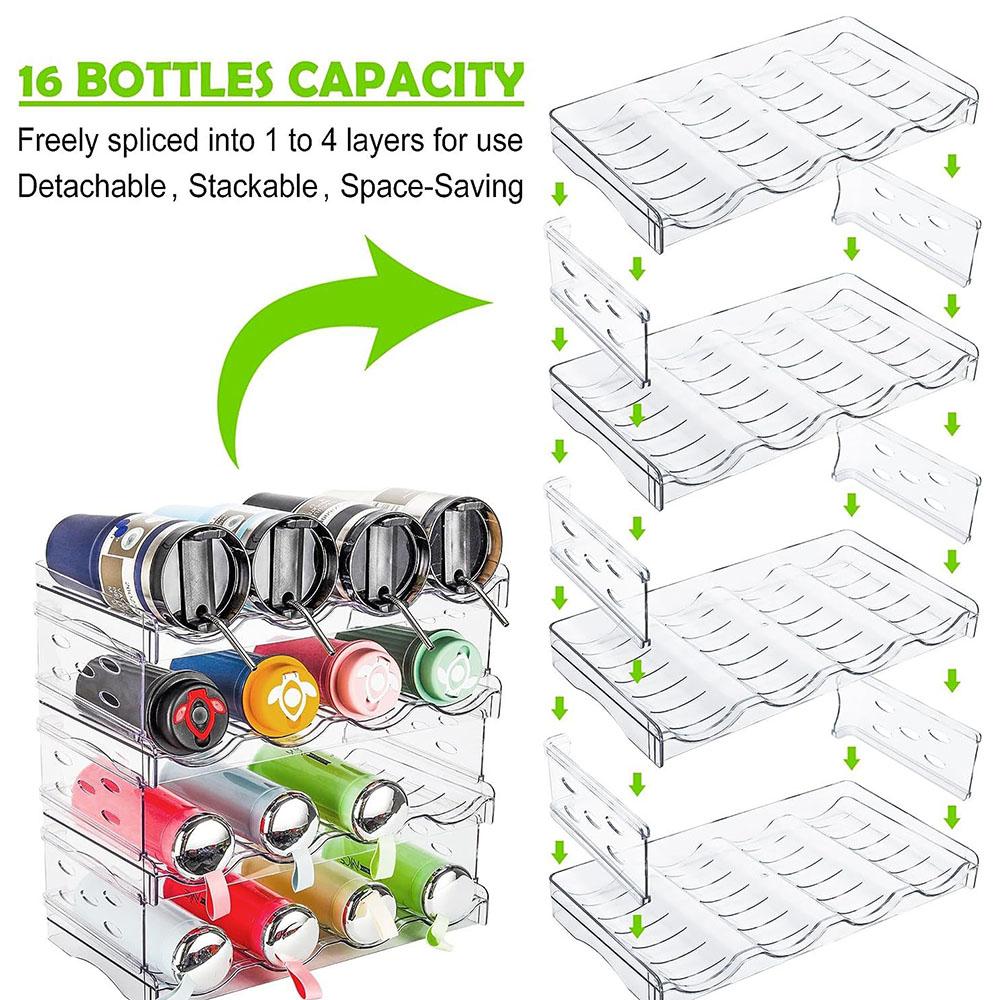 Multifunktionales Organizer-Regal Langlebig Mehrschichtig Wasserflasche Wein Getränkebecher Organizer Für Küchenschrank Kühlschränke Speisekammer