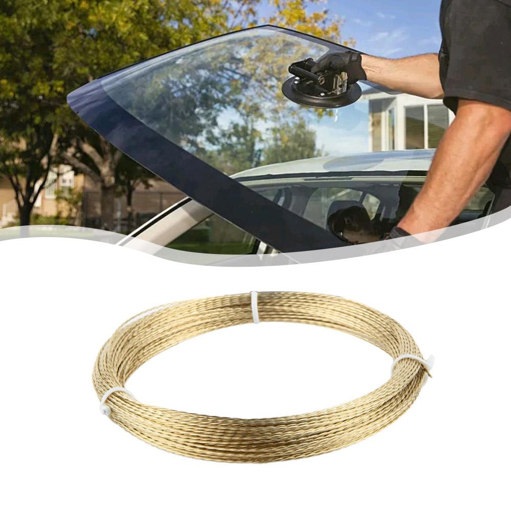 Drahtseil zum Entfernen von Windschutzscheiben und Fenstern für Autos, 0,8 mm, 20 m, Universal-Schnittlinie für Windschutzscheiben, Werkzeug zum Entfernen von Glas, Universal-Autozubehör