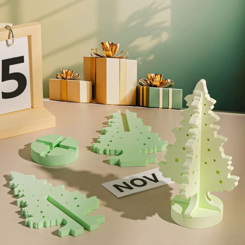 Flexible Christmas Tree Craft Mold Multipurpose Use Suitable for Festival Decorations Handmade Gifts and Seasonal Crafts
