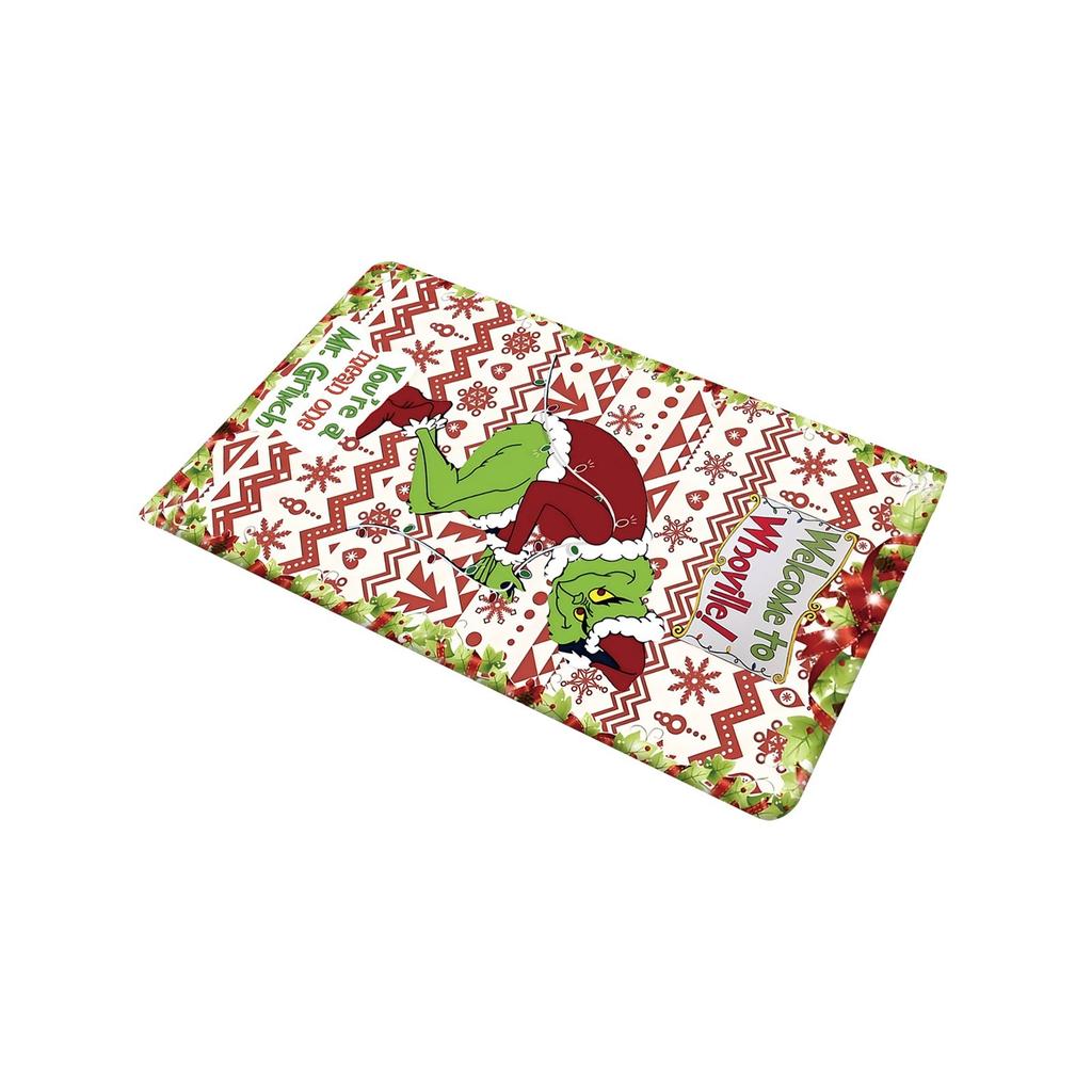 Christmas Themed Carpet Non- Door Entrance Mat Absorbent Bathroom Entrance Floor Mat