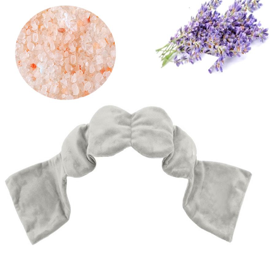 4-Section Foldable Lavender Eye Pillow for Relaxation, Weighted Eye Mask Sleeping Mask for Light Blocking Travel Eye Blindfold серый