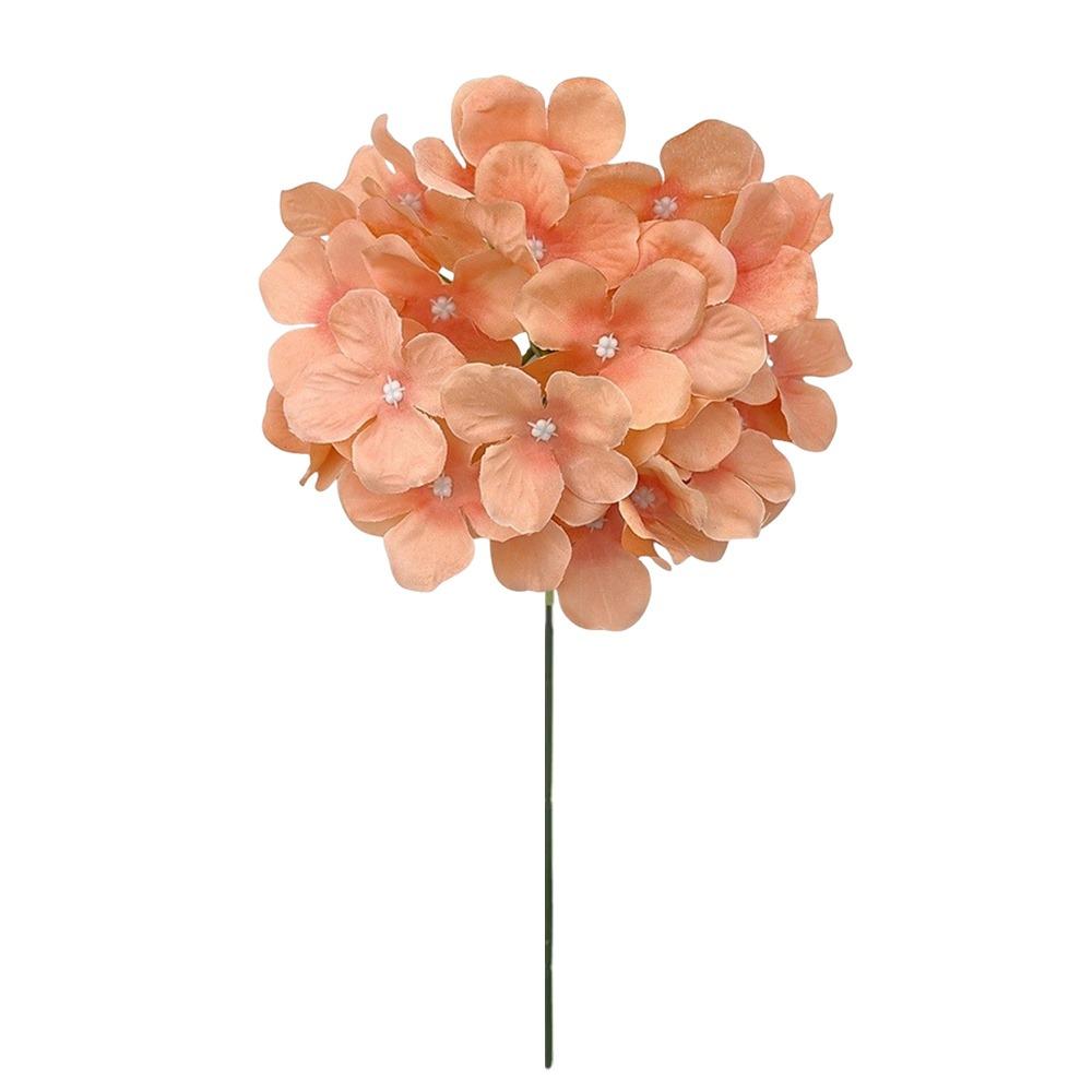 Dyed Edged Fake Flower Ball With Stem Simulation Flowers Artificial Flowers  Valentine's Day Gift