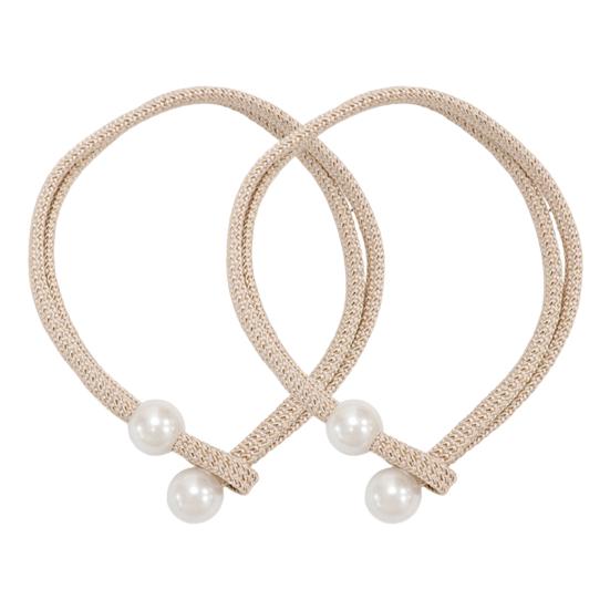 1 Pair Curtain Tiebacks for Drapes, Adjustable Curtain Rope Tie Backs, Faux Pearls Cord Curtain Buckle Holder for Home Hotel Office Window Drapery
