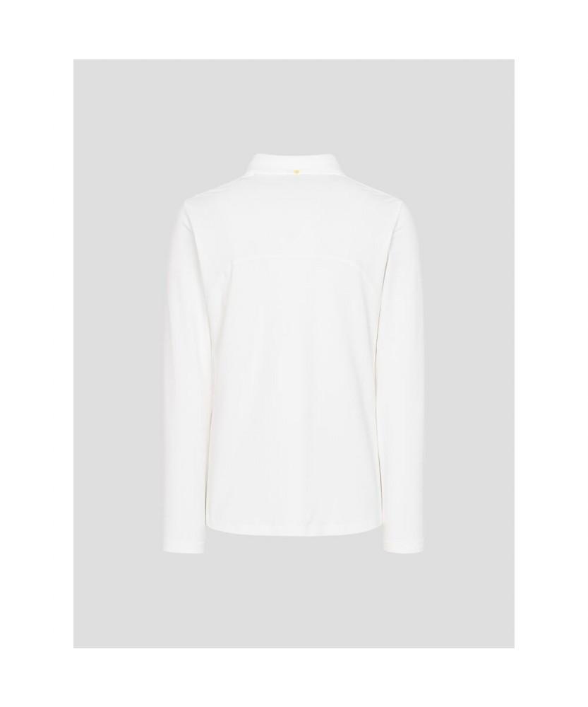 BEANPOLE GOLF [B_Under] Women'S Texture Mix Collar Long Sleeve T-Shirt White