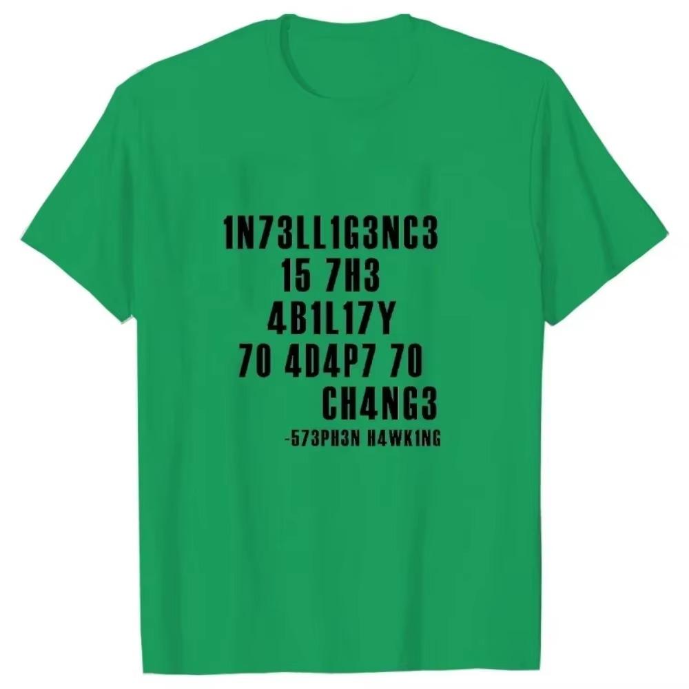 Inteligence je schopnost přizpůsobit se změně Pánské tričko Sarkastické tričko Vtipné tričko Vlastní trička Letní pánské značkové tričko