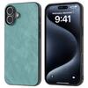 For iPhone 16 Plus Case PU Leather PC TPU 3 Layer Hybrid Phone Cover