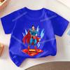 Anime Super Man Summer T Shirt Supermans Short Sleeve Tee Cartoon Print Boy Girl Clothes O Neck Casual Children Cotton Tops