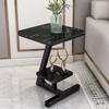 Rectangle Side Table Nordic Luxury Marble Coffee Table Wrought Iron Bedroom Home Living Room Sofa Creative Double Side Table