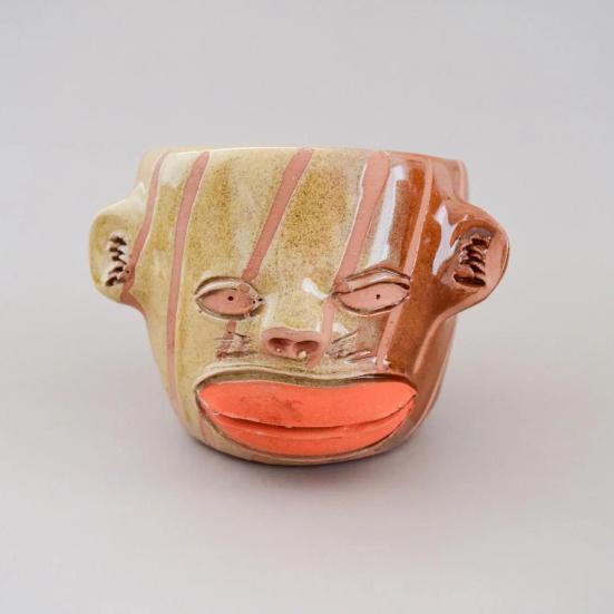 Weird Face Ceramic Mug 350ml Handcrafted Artistic Coffee Cup Decorative Tea Mug Drinkware Gift for Friends Family