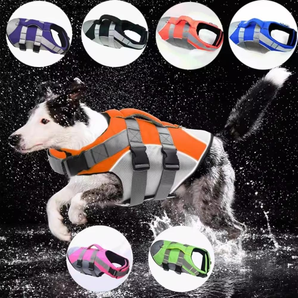 Adjustable Dog Life Jacket Reflective Dog Swimsuit Pet Supplies Pet Safety Vest  Spring/Summer