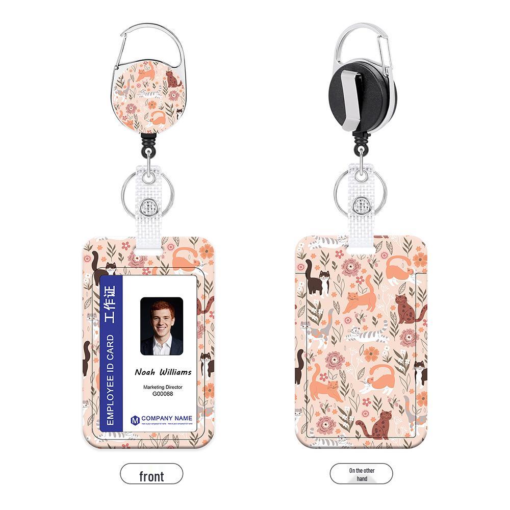 Silicone Rotating Badge Clip & UV ID Card Holder Lanyard for Medical Staff