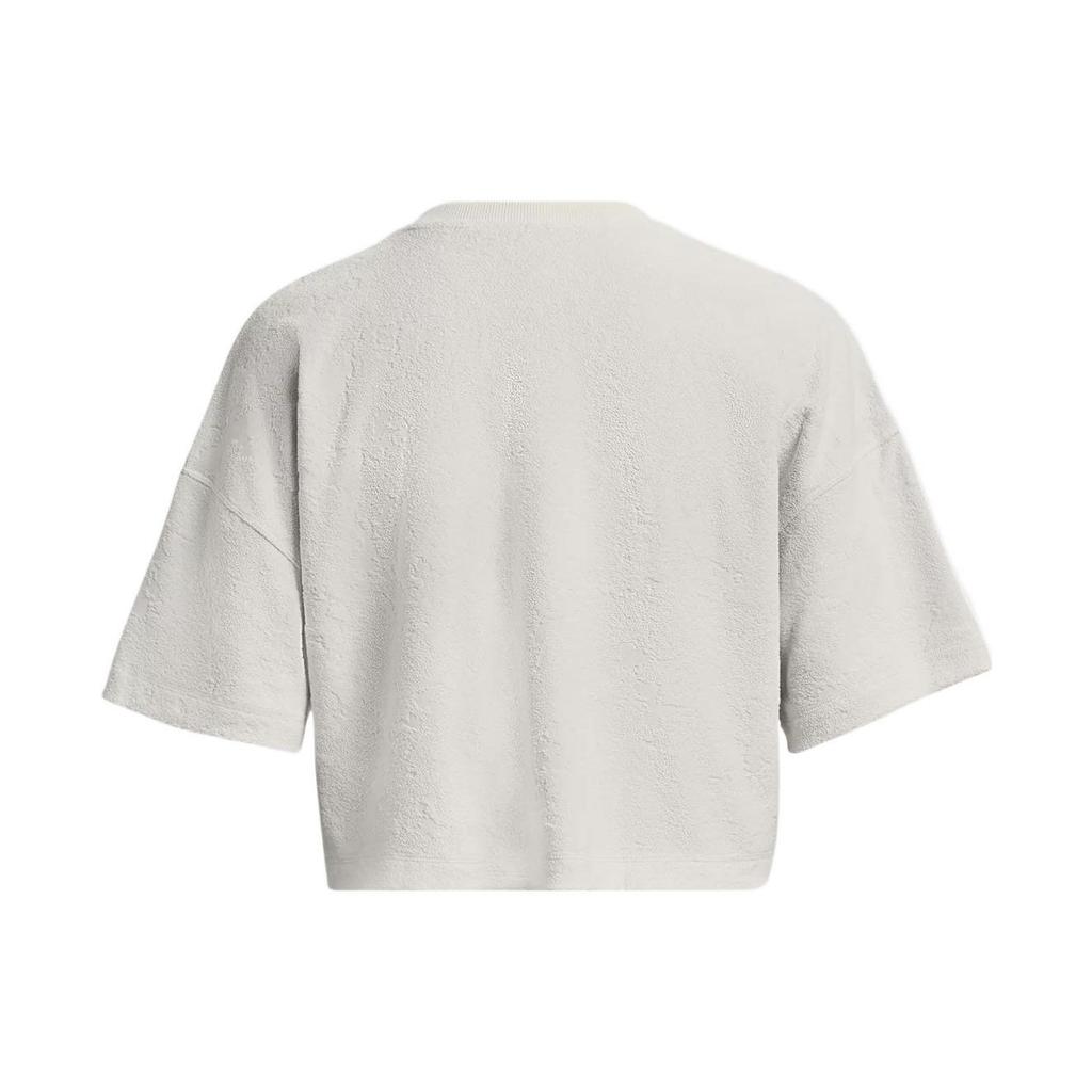 Under Armour Journey Solid Color Loose Fit Crew Neck Pullover Short Sleeve T-Shirt Women Tops Misty-Grey 1376914-006