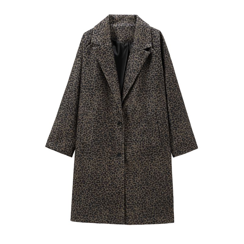 Jnleaog Autumn New Women's Clothing Fashion Style French Style Design Pattern Printed Coat Outwear 8340701