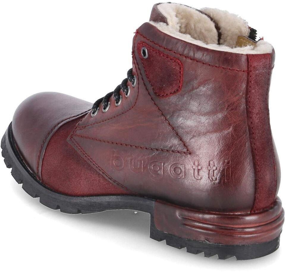 Ботинки Bugatti на шнуровке зимние ботинки по щиколотку бордо красный гладкая кожа