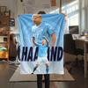 Haaland Football FlAannel Blanket, High Quality Comfortable for All Seasons, Home Decor, Warmth and Comfort