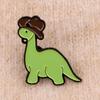 Cartoon Dinosaur Denim Brooch: Creative Metal Badge Ornament for Clothing & Bag Accessories