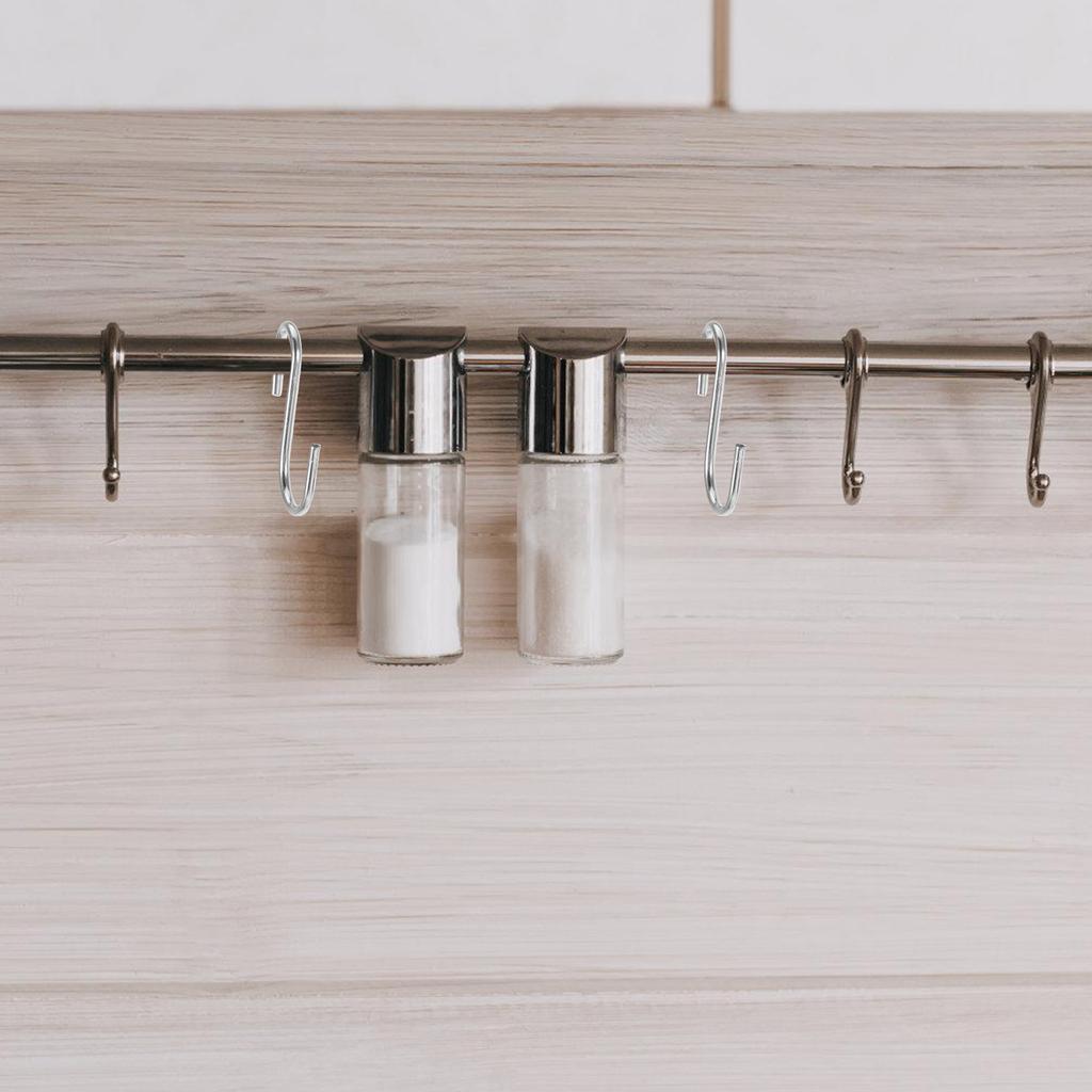 100Pcs S Shaped Hooks Heavy Duty Stainless Steel Kitchen Organizer Utensils Hangers Over Door Closet Clothes