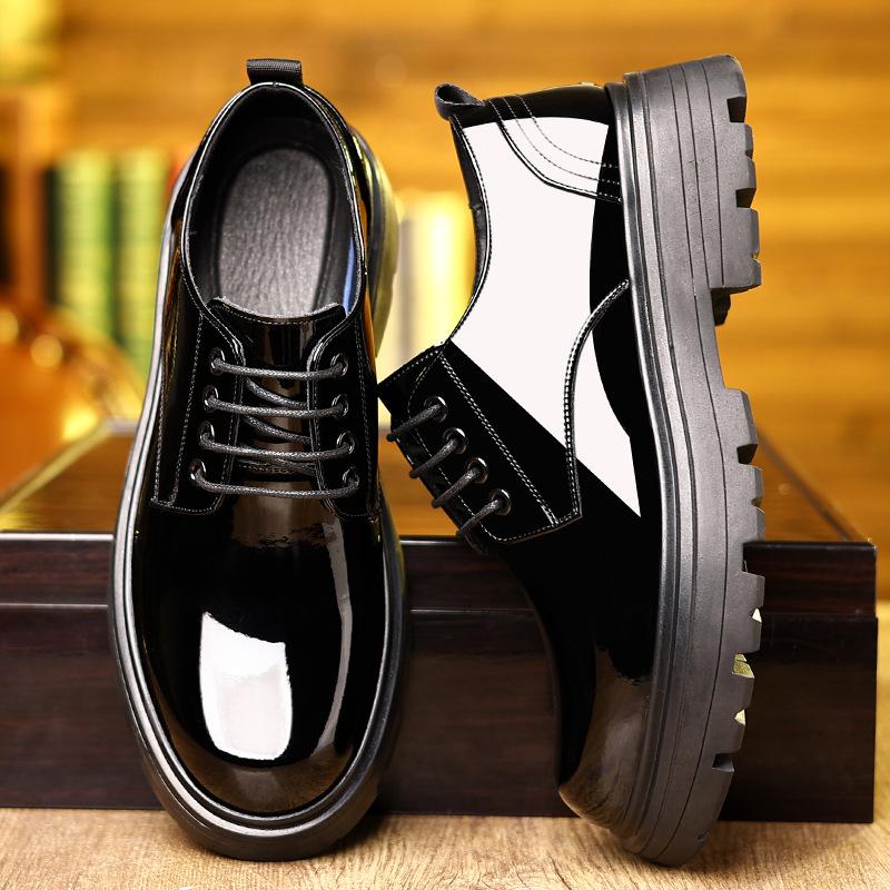 Fashion Casual Breathable Minimalist Trendy Leather Korean Style College Wind Business Shoes Comfortable Rubber Sole Adult Footwea