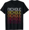 Nichole Retro Wordmark Pattern - Vintage Style T-shirt en arabe
