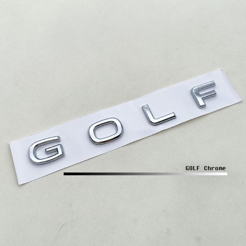 

New 3D ABS Chrome Black Logo Golf Emblem Letters Badge Car Rear Trunk Sticker For Golf MK7 MK7.5 MK8 Auto Styling Accessories серебряный