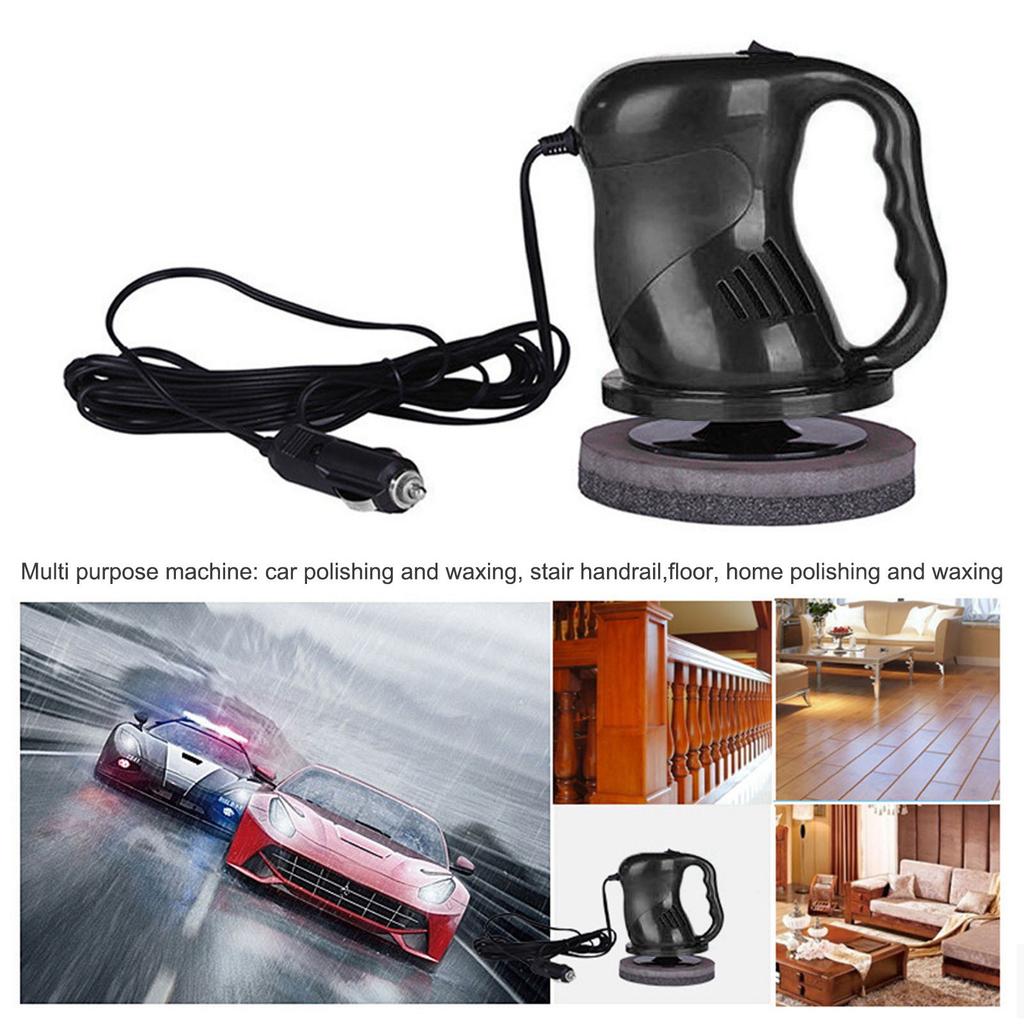 Elektrische Poliermaschine für Autos, Puffer-Poliermaschine Wachs-Set mit 2 Pads für Autopflege Polieren und Wachsen