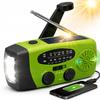 Radio przenośne solarne sanelite korbka antena latarka powerbank zielone