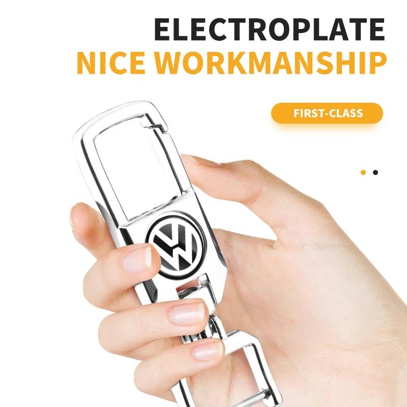 Pentru Volkswagen Metal Piele Breloc Auto Inel Cheie Insignă Accesorii Pentru Volkswagen Golf-5 6 7 MK6 Jetta Lavida Polo Tiguan Pass