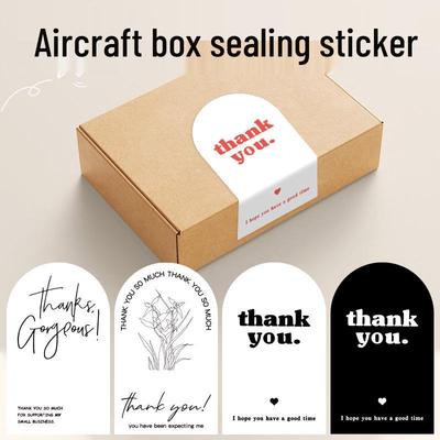 Rectangular Thank You Stickers for Gift Packaging and Decoration