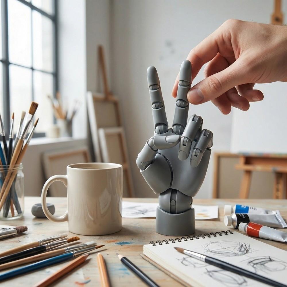 Left/Right Articulated Hand Model Hand Finger Joint Figurine  Simulation Sketching Painting