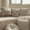 French Sofa Throw Pillow Cover Cojines 45x45cm Decorativos Para Soft Headboards Cushion Cover Simple Square Pillowcases