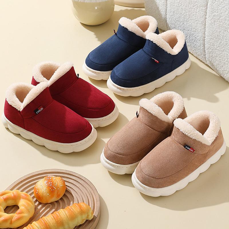 Fashion Shevalues 2024 Men Home Cotton Shoes Classic Fashion Warm Ankle Boots Fluffy Plush Padded Slippers For Man Super Soft Slippers