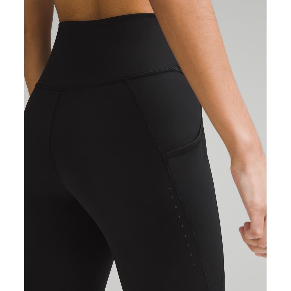 Lululemon Fast And Free High Rise Crop 23  Pockets  Updated Black