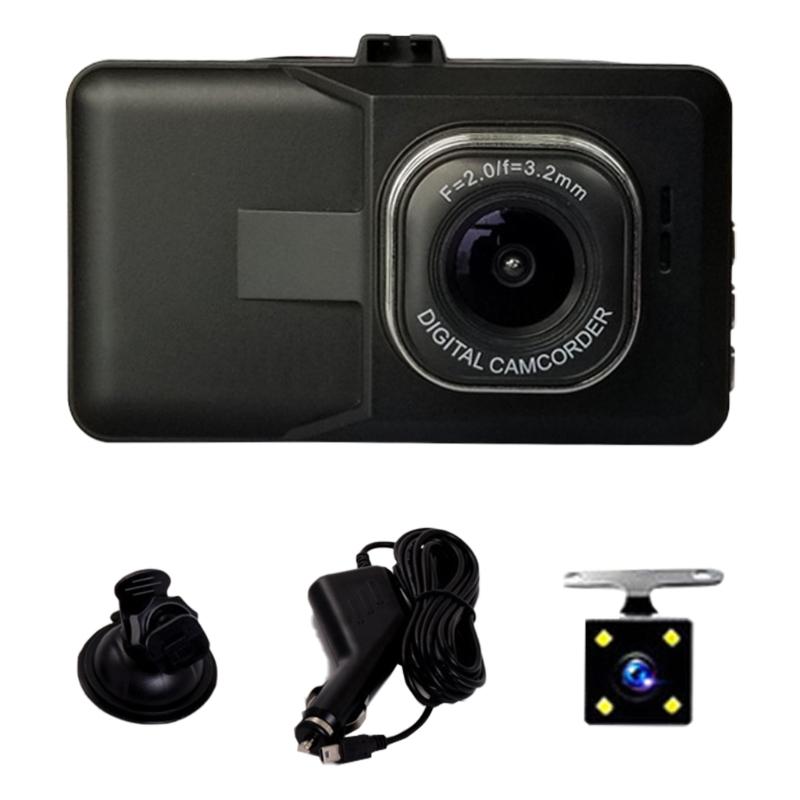 Car Dashboard Camera Front and Rear Full 1080P with 3" IPS Display, 170° Wide View, Night Viewing,Continuous Recording