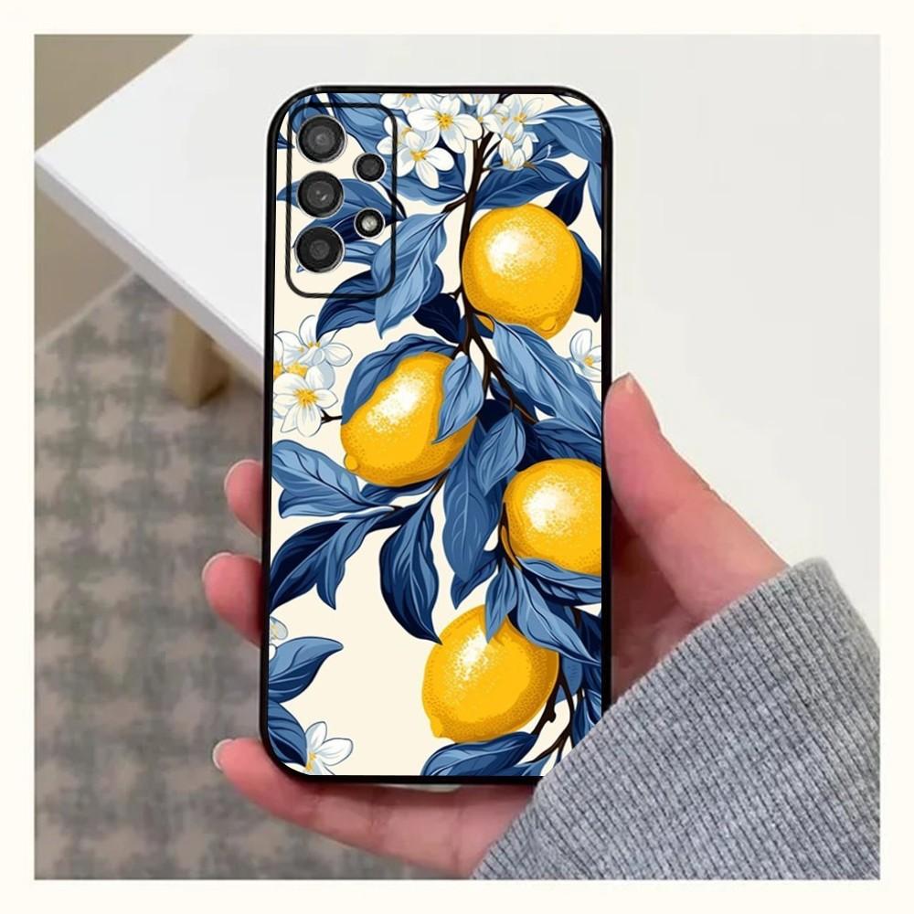 

Fruit Lemon Phone Case For Samsung Galaxy A13,A21s,A22,A31,A32,A52,A53,A71,A80,A91 Soft Black Cover Samsung a21