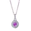 Hui Zhi Yi S925 Silver Ruby & Pink Sapphire Pendant - Elegant, Versatile Women's Fashion Accessory